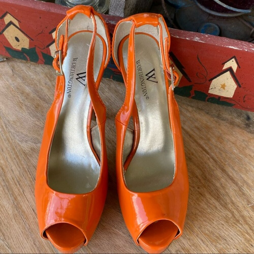 Worthington Kairo Patent Peep-Toe Pumps - Picture 8 of 12